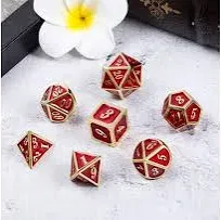 7 pcs Colored Gift Metal Dice Set For D&amp;D Dungeons &amp; Dragons Creative RPG DND