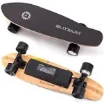 Blitzart Mini Flash 28" Electric Skateboard Electronic Hub-Motor 2.8" Wheel E-Skateboard (Black)