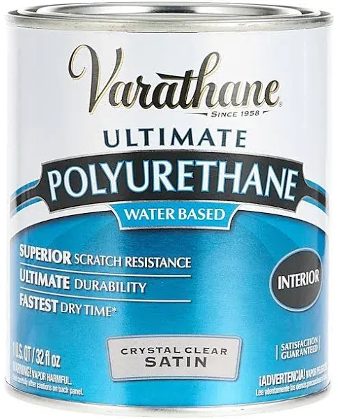 Varathane® Ultimate Water-Based Crystal Clear Gloss Wood Polyurethane - 1 qt.