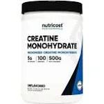 Nutricost Creatine Monohydrate Micronized Powder 500G Unflavored