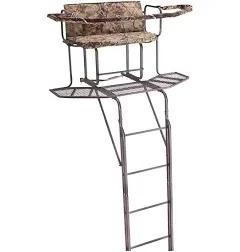 Guide Gear 20' 2-Man Double Rail Ladder Tree Stand with Hunting Blind