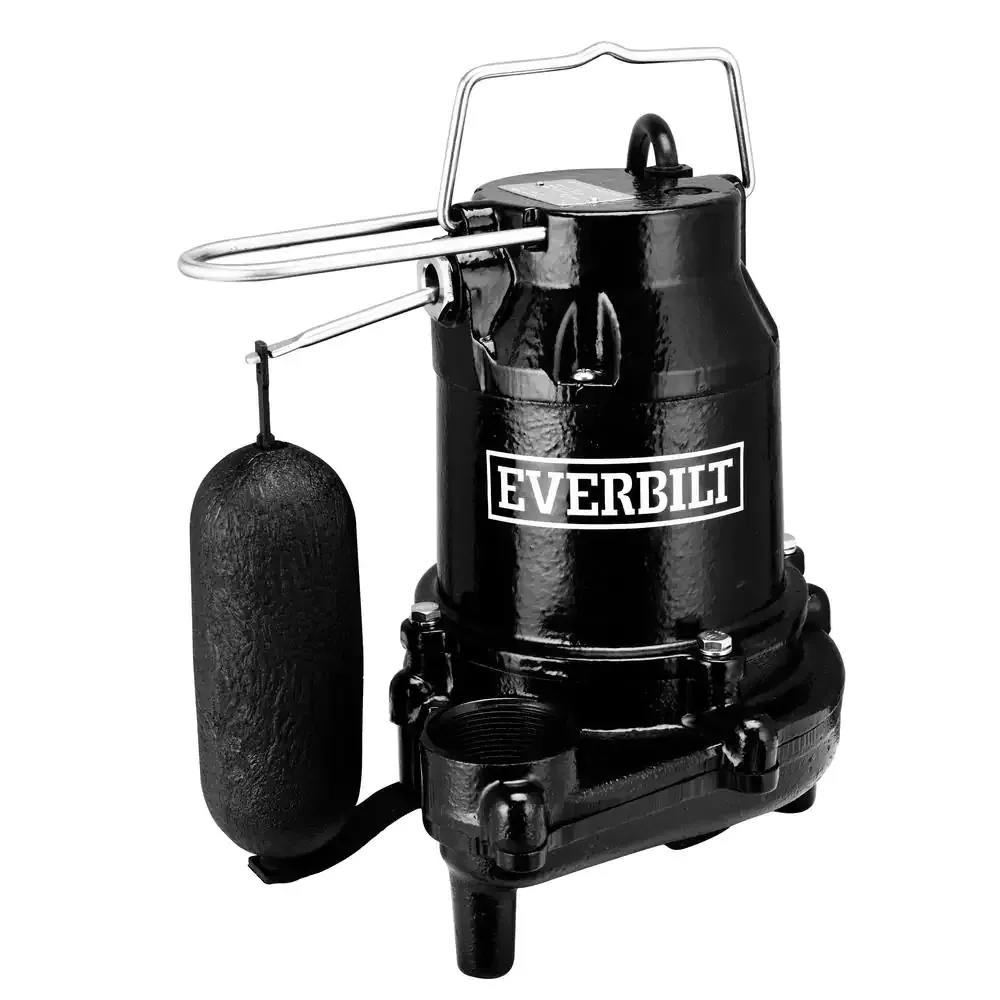 Everbilt Pro Snap Action Sump Pump Stainless Steel Black 3/4HP 1004120345