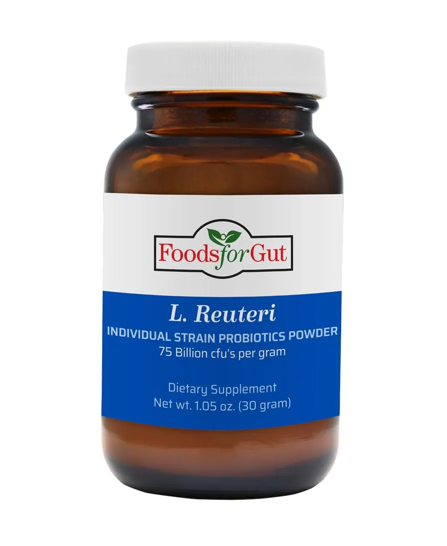 Foods For Gut Lactobacillus Reuteri Probiotic Powder 75 Billion cfu's 30 Gram