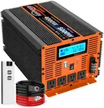 4000W 8000W Power Inverter Pure Sine Wave 12V dc to 110V 120V ac LED Caravan Rv