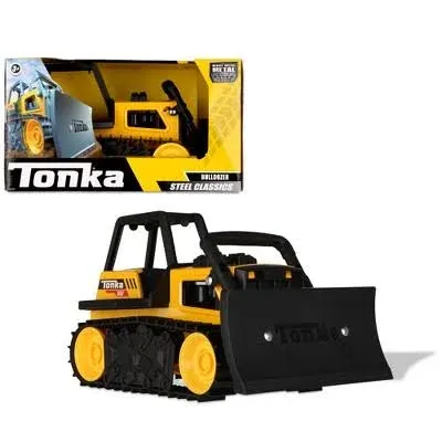 Authentic Tonka Tough Steel Classics Bulldozer Children Construction Toy 3 &amp; up