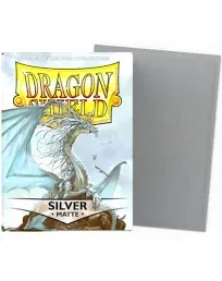 Dragon Shield Silver 100CT Standard Size Deck Protector Matte Sleeves