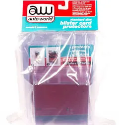 Auto World Blister Card Protectors - Standard Size for 1/64 Scale Cards 6 Piece