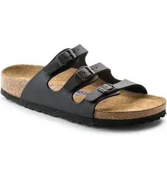 Women's Birkenstock Florida Soft Footbed Black Birko-Flor