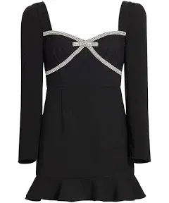 Self Portrait Women's Diamante Bow Mini Dress