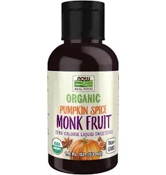 Organic Liquid Monk Fruit Pumpkin Spice  1.8 Oz By Now Foods