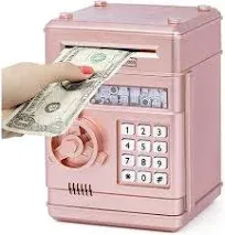 Refasy Piggy Bank Cash Coin Can ATM Bank Electronic Coin Money Bank for Kids