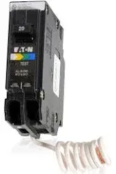 New-Eaton BR 20A 120V 1-Pole Arc Fault/Ground Fault Circuit Breaker (BRN120A1CS)