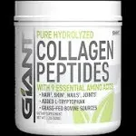 Giant Sports Collagen Peptide Powder - Hydrolyzed Complete All Essential Amino Acids with L-Tryptophan, Great for Skin, Hair, Nails, Bones, Joints - Grass Fed Pasture Raised Type 1 Type 3-1 LB