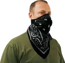 ATV-Tek Black Pro Series Bandana Dust Mask One size fits most Paisley BDMBLK