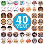 Crazy Cups Flavored Coffee Pods Variety Pack, Fully Compatible With All Keurig Flavored K Cups Brewers, Coffee Sampler, 40 Count