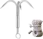 &#034;Stainless Steel Grappling Hook with 50FT Rope - Outdoor Adventure Essential&#034;