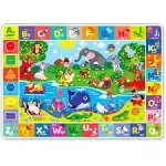 Large Baby Play Mat for Floor | Plush ABC Playmat for Toddlers