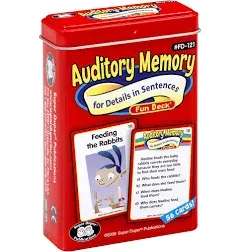 Super Duper Auditory Memory for Details in Sentences Fun Deck