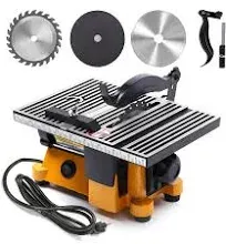 Anmas Home 4" 60W Mini Table Saw Top Cut Off Miter Saw for Precision Cut Metal Wood Frame Molding