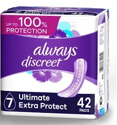 Always Discreet Incontinence Pads, Ultimate Extra Protect Absorbency