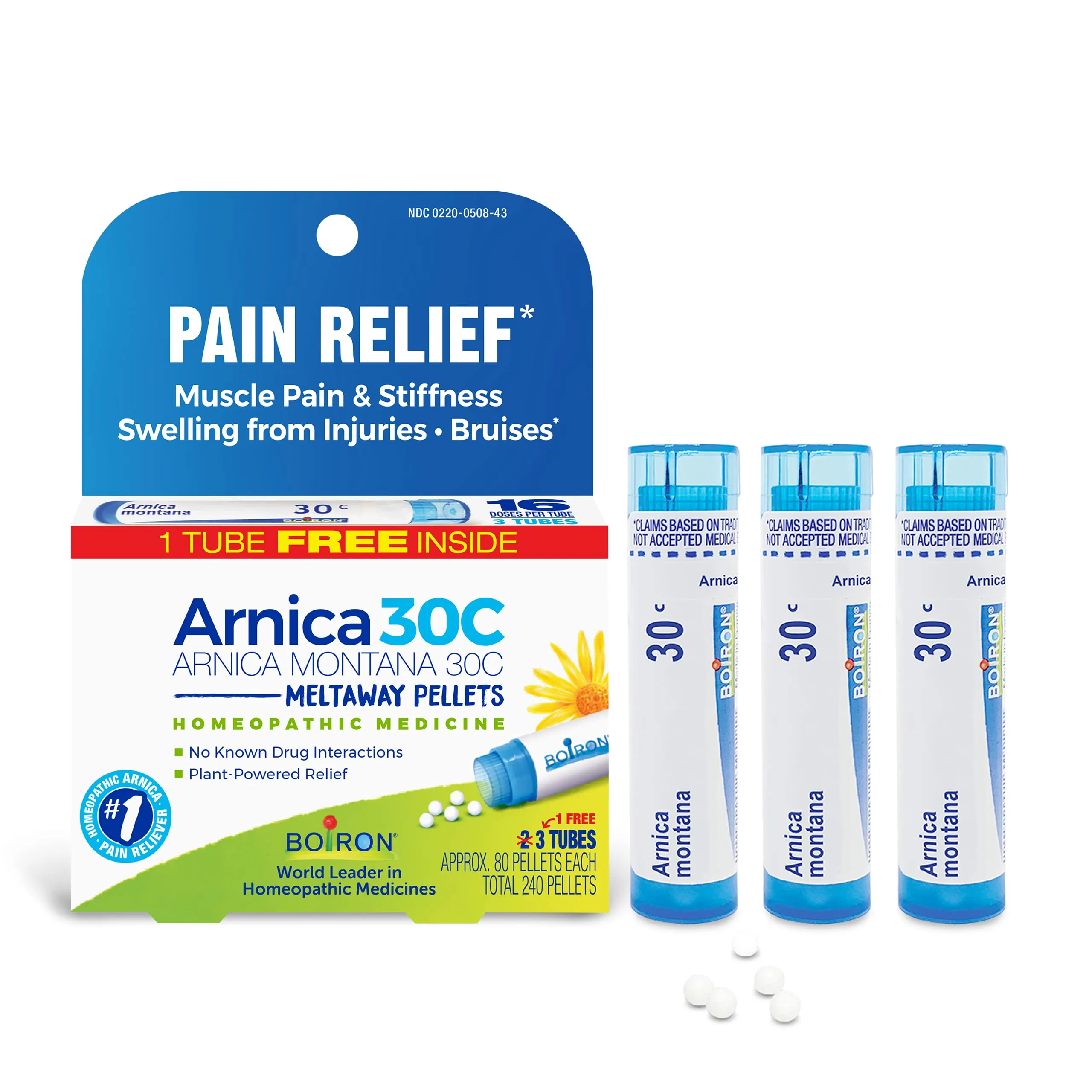 Boiron Arnica 30 C Pain Relief Tube - 9724 (Pack of 3$15$