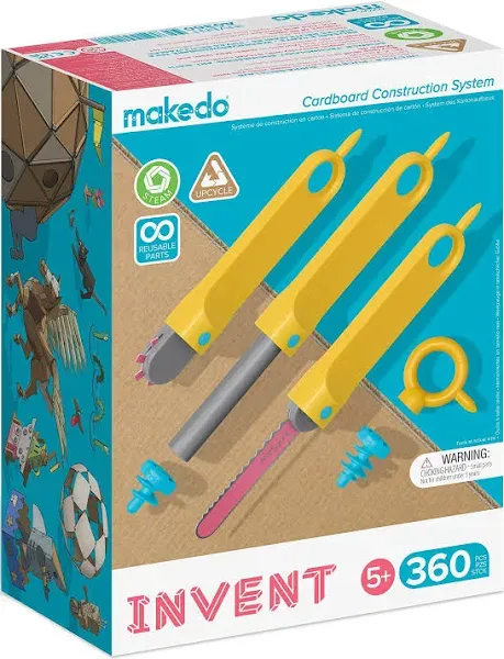 Makedo Invent Upcycled Cardboard Construction Toolkit