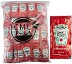 Heinz Ketchup Packets 9g - 100 Count - Ketchup Condiment Packs in Lk Food Safe Slide Seal Bag, Bundle Packaged by CMC Products