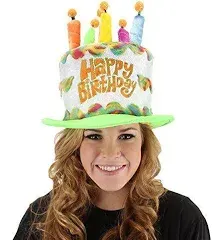 Elope Birthday Cake Rainbow Plush Hat