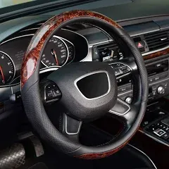 Kafeek Wood Grain Steering Wheel Cover