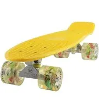 Meketec Completed 22&#034; Skateboard Mini Cruiser for Kids - US Flag - 6&#034; Wide Deck