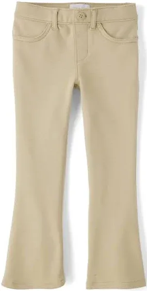 The Children's Place Girls' Uniform Ponte Flare Leg Pants