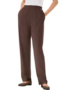 Woman Within Woman Plus Size Tall 7-Day Knit Straight Leg Pant