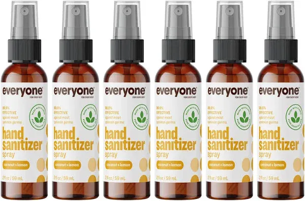 Everyone Hand Sanitizer Spray, Coconut, 2 Oz, Case of 6