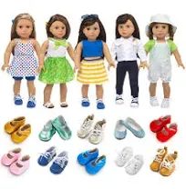 XFEYUE American 18 Inch Girl Doll Clothes and Accessories