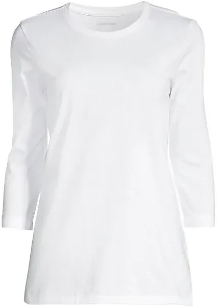 Lands' End Women's Petite 3/4 Sleeve Cotton Supima Tunic