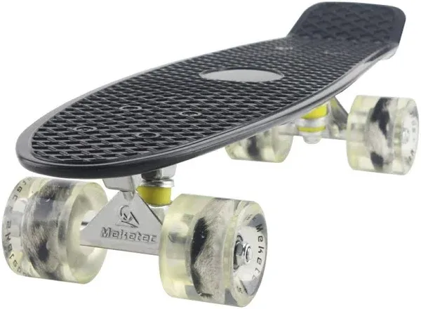 Skateboards Complete 22 Inch Mini Cruiser Retro Skateboard for Kids Boys Youths 