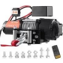 VEVOR Electric Winch 12V 4500 lb Load Capacity Steel Rope Winch IP55 1/4" 