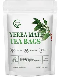 GORNVB Unsmoked Yerba Mate Tea Bags, Natural Organic Yerba Matte Rich in Chlorophyll, Antioxidants and Vitamins