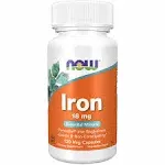 Iron Now Foods Ferro 18mg 120 Cápsulas