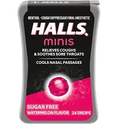 Halls Minis Sugar Free Watermelon - 24 Count