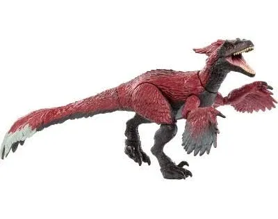 Mattel Jurassic World Hammond Collection Dinosaur Action Figure Toy, Pyroraptor Dino Toy with 14 Articulations, Glass Eyes & Wired Tail