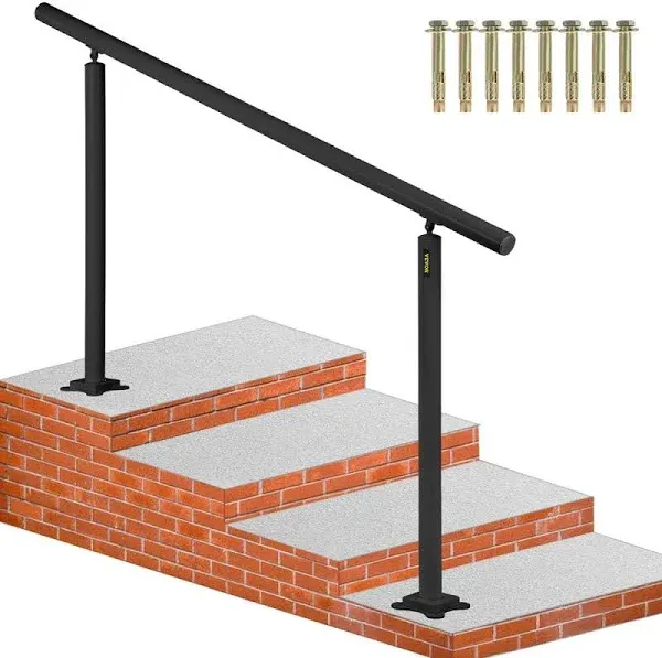 VEVOR Outdoor Stair Railing Kit 5 ft Handrails 0-5 Steps