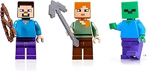 LEGO Minecraft Combo Pack - Steve, Alex, and Zombie Minifigures, 11 pcs