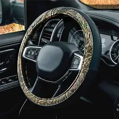 Mossy Oak Steering Wheel Cover by LPI Truck; Heavy Duty 600D Oxford Material with Mossy Oak Break-up Country Camoflauge; Fits All Car, SUV, Mini-Van and Truck with Steering Wheel Size 14.5" to 15"