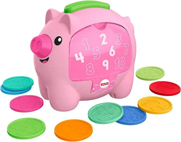 Laugh &amp; Learn Count &amp; Rumble Piggy Bank Baby &amp; Toddler Toy with Music &amp; Motion