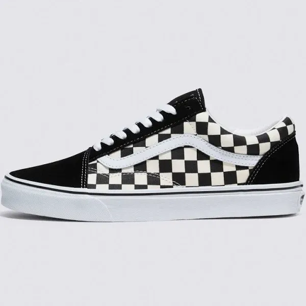 Vans  Old Skool Platform Checkerboard Sneakers for Women  - Black -Size 8.5