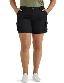 Lee Women's Plus Size Ultra Lux Comfort with Flex-to-go Cargo Short