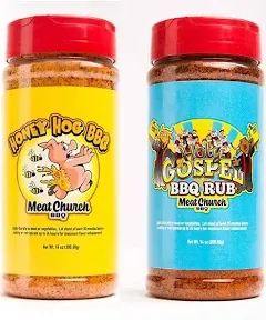 Meat Church BBQ Rub Combo Two Bottles of Voodoo 14 oz