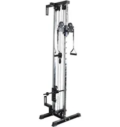 Titan Fitness Tall Wall Mounted Pulley Tower, 84.5&#034; Plate Loaded Cable Machine