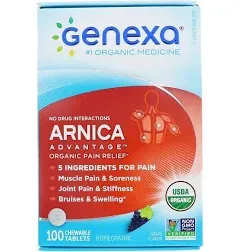 Genexa Arnica Advantage Organic Pain Relief Chewable Tablets